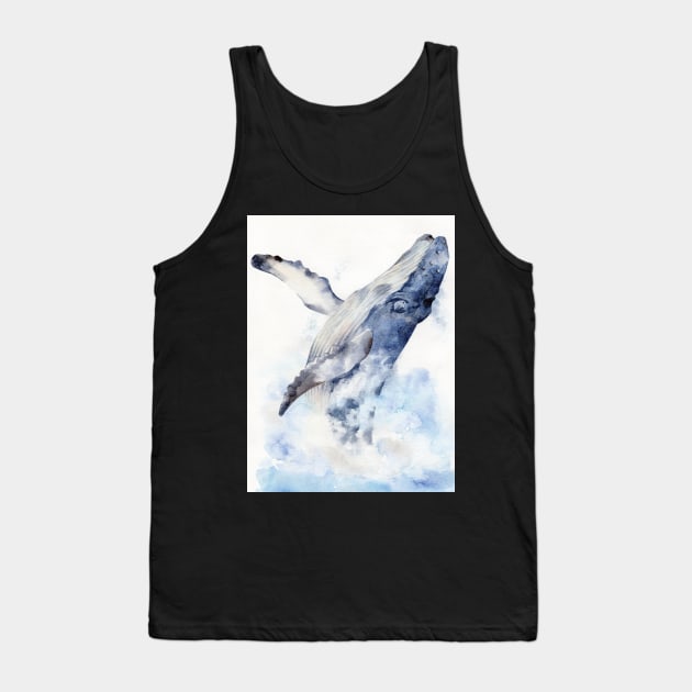 Bursting Humpback Whale Tank Top by KristieMillan